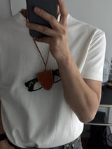 [Real Leather] Stitch Clip Sunglasses Holder
