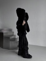lisa faux fur hooded jacket (2color)