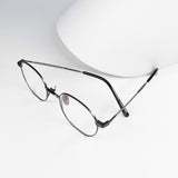Knouun Round titanium glasses CODE. 101. A Black