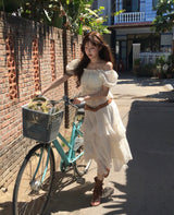 [ festival ] オーバーブロングシフォンブルームアシンメトリカルsk
