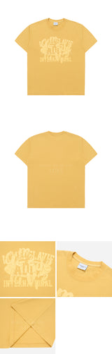 [24SS] LAYER OLD SCHOOL PRINTING SHORT SLEEVE T-SHIRT YELLOW