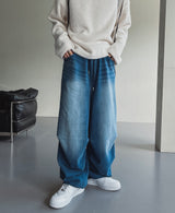 Maxis banding wide denim pants