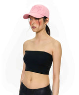 Dripping Patch Ball Cap _ Pink