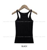 [U-BASIC] Boldy Line Ribbed Crop Sleeveless