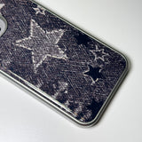 フェイドデニムスターダストスマホケース ブラウン (SV_Epoxy)
