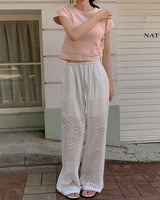 Fore eyelet banding pants