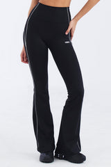 Womens サポートピグメントブーツカットレギンス Black
