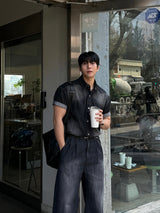 Ever snap muscle-fit denim shirt