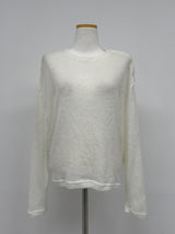 バックルシースルーニットTシャツ