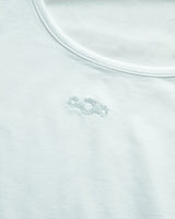 Triclipse Embroidered Logo U-Neck Long Sleeve White