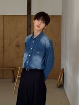 ASCLO Western Brush Denim Shirt (2color)