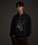 BLUEBIRD HALF ZIP-UP SWEATSHIRT NAVY
