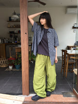 [unisex] スズナ ベーシック カラーマッチング ロールアップショートスリーブTシャツ