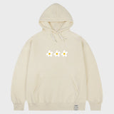 [UNISEX]3ペインティングフラワースマイルフーディー