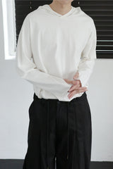 slit hoodie top