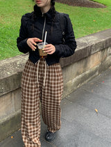 [MADE] Vino Checkered Banded Waist Pants