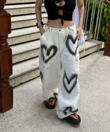 Spray Unisex Heart Cargo Pants