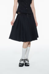 Basic college style pleated skirt