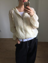 Frill Hoodie Dot Jumper (3color)