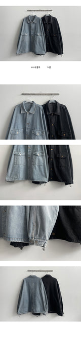 Poli Pocket Boxy Denim Jacket (2 colors)