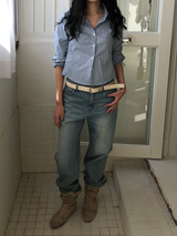 Gingham fitted shirt