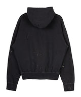  'GL' Logo Vintage Washing Hoodie [ BLACK ]