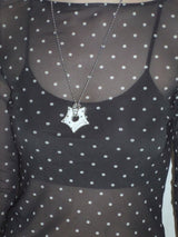gleaming star dot necklace [white]