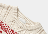Jake Nordic Cable Overfit Round Long Sleeve Knit