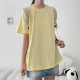 Text alphabet short-sleeve T-shirt (4 colors) H&L