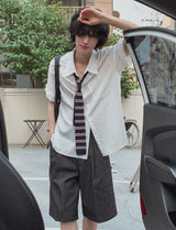 Rudd Pin Stripe Bermuda Denim Pants