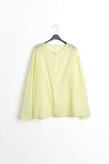 milky dot linen button top(4colors)