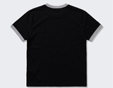 エッセンシャルスタンダード半袖リンガーTシャツ レッドハートブラック