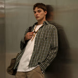 Logo Point Check Shirt - Green
