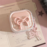 Lovely High-Teen Check Big Ribbon AirPods Case
