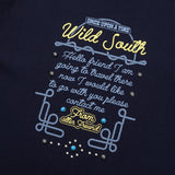 Wild South Lettering Tshirts Navy