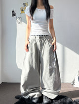 Hotcross Rivet Off-Shoulder Ribbed Crop T-Shirt 5color