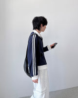 モイズ ワッフル トラック ジップアップ