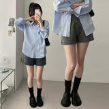 Cozy fit knitwear banding short pants
