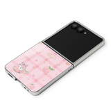 [MADE]Peach TTURUBY MagSafe Glass Bumper Phone Case for ZFlip