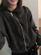 Intel Diagonal Washing Hood Zip-Up