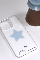 [made] bebe star skyblue phone case (card hard)