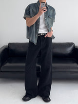 UO Washed Semi-Bootcut Flare Denim Pants