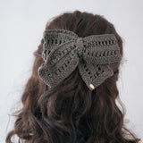  Special crochet knitted ribbon hairpin (4colors)