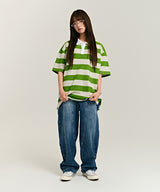 939スモールロゴポロTシャツ(GREEN/OATMEAL)