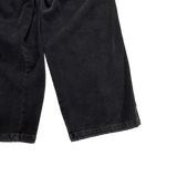 motif pintuck denim pants