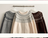Snowflake Pogeun Nordic Round Knitwear