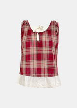 Noël Vintage Check Blouse