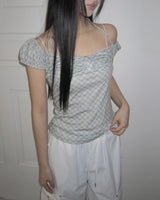 Swen Check Halter Blouse