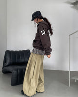 Solid Patch Stitch Two-Way Work Jacket