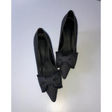 Denim Ribbon Heels